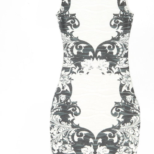 Lipsy Women's Black & White Bodycon Dress, Sleeveless, Party Wear