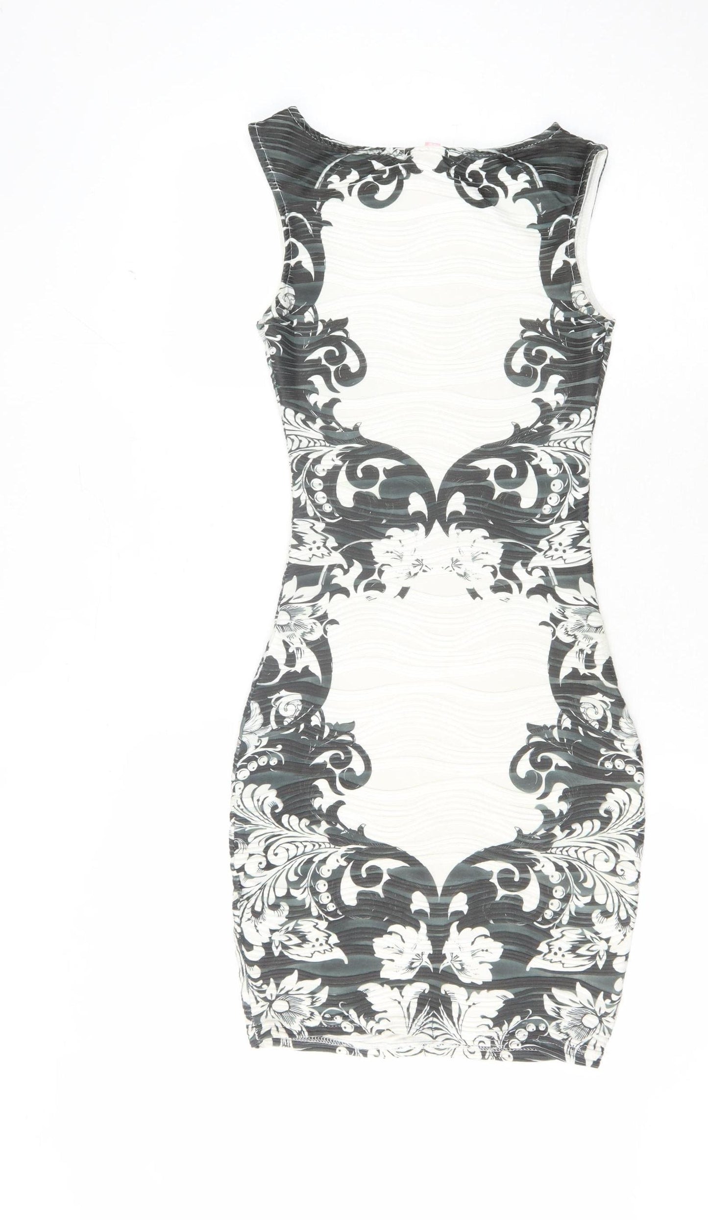 Lipsy Women's Black & White Bodycon Dress, Sleeveless, Party Wear