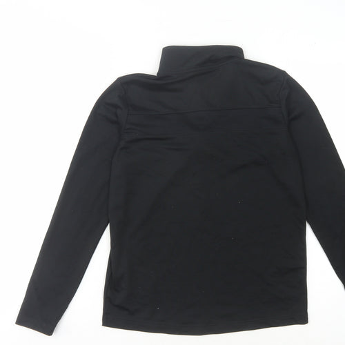 Nike Boys Black Running Sweatshirt L 1/4 Zip Dri-FIT