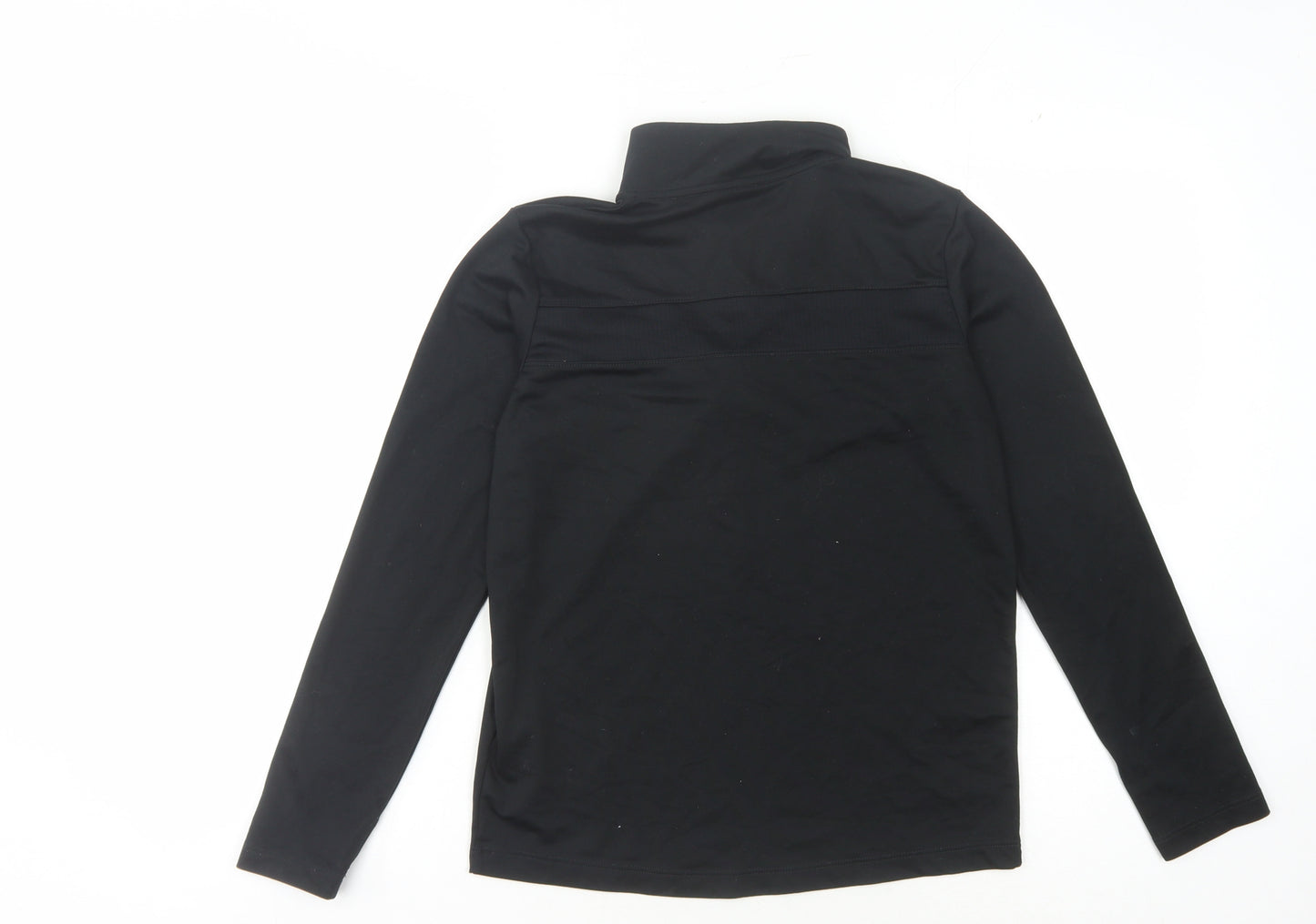 Nike Boys Black Running Sweatshirt L 1/4 Zip Dri-FIT