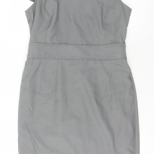 South Women's Grey Knee Length Pencil Dress Size 12
