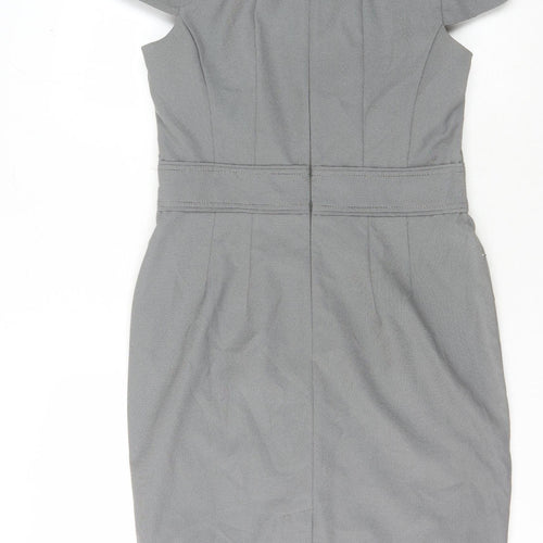 South Women's Grey Knee Length Pencil Dress Size 12