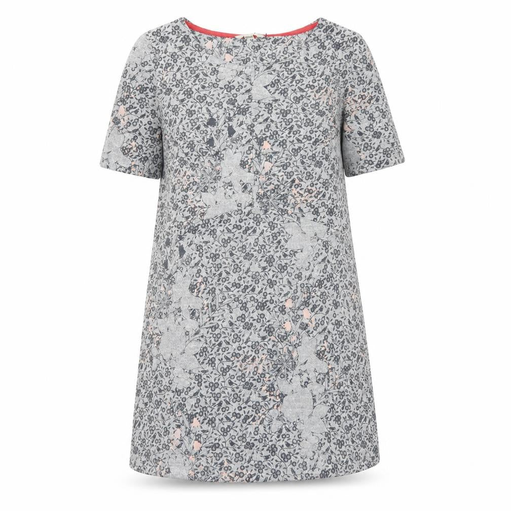 Front view of White Stuff Women's Grey Shift Dress, size 10