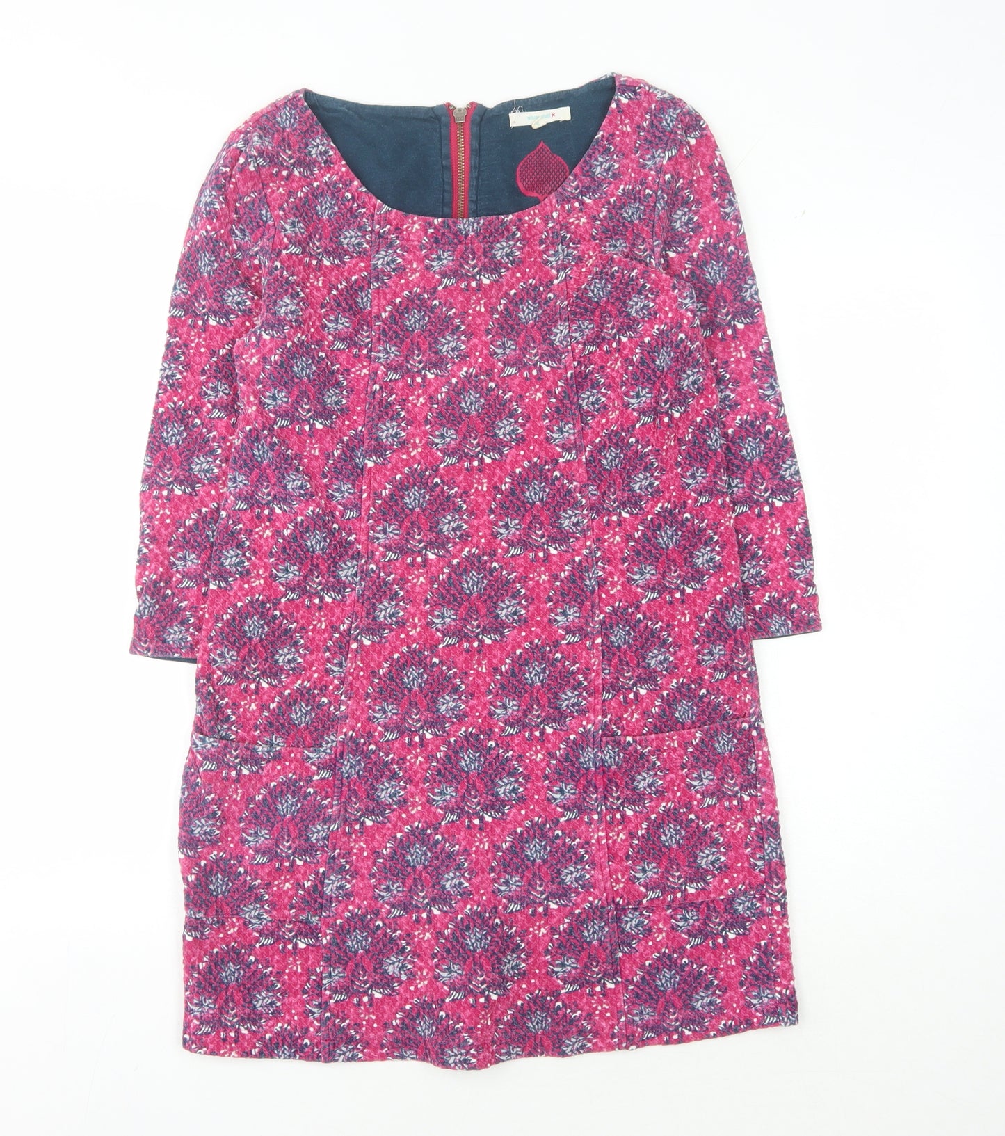 White Stuff Women's Pink Floral Sheath Dress Size 8
