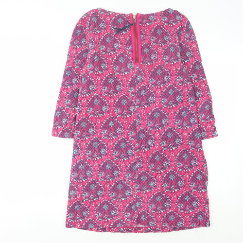 White Stuff Women's Pink Floral Sheath Dress Size 8