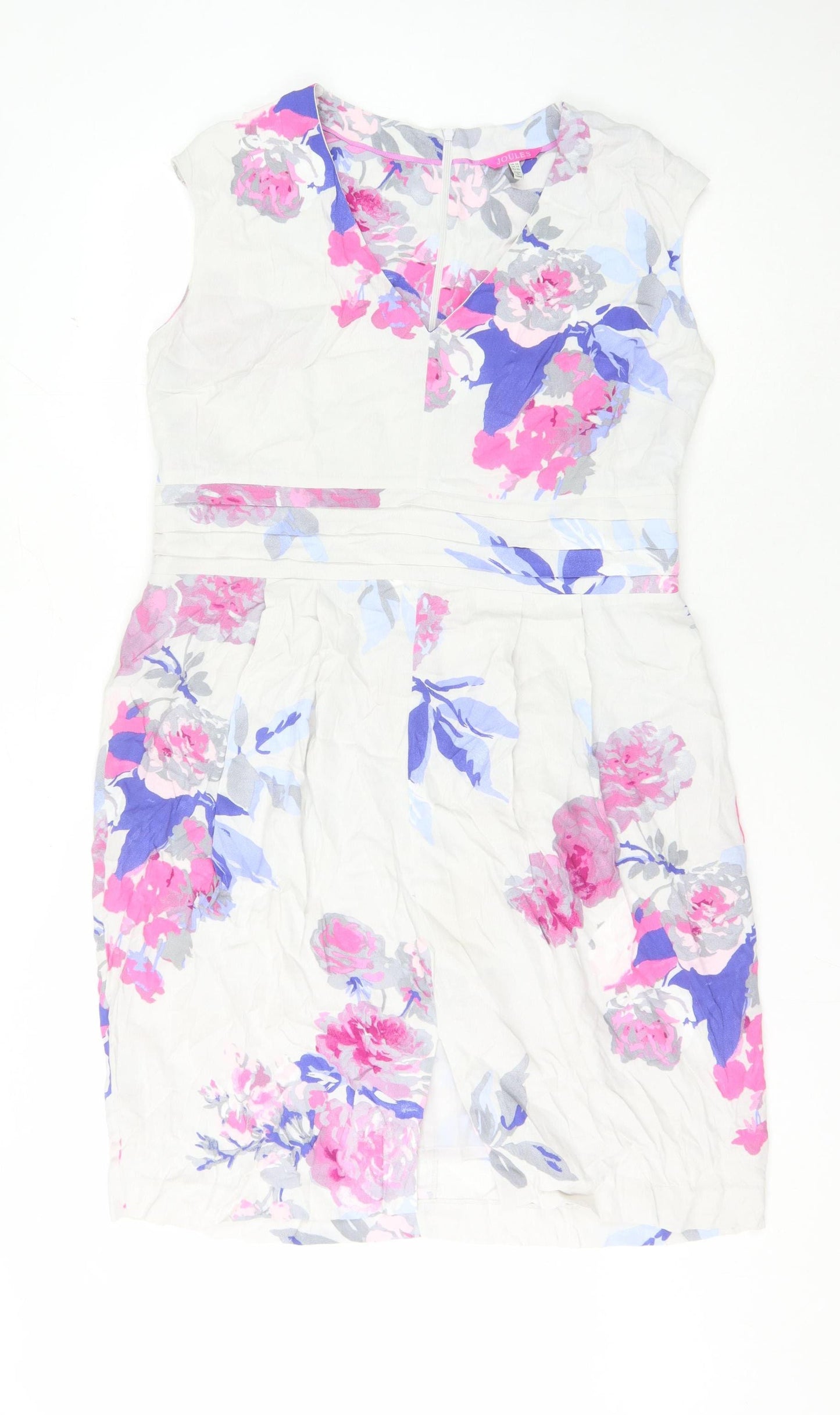 Joules Women's Multicoloured Floral Dress Size 16