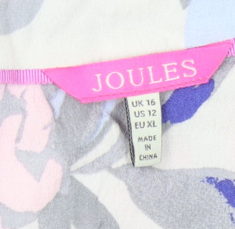 Joules Women's Multicoloured Floral Dress Size 16