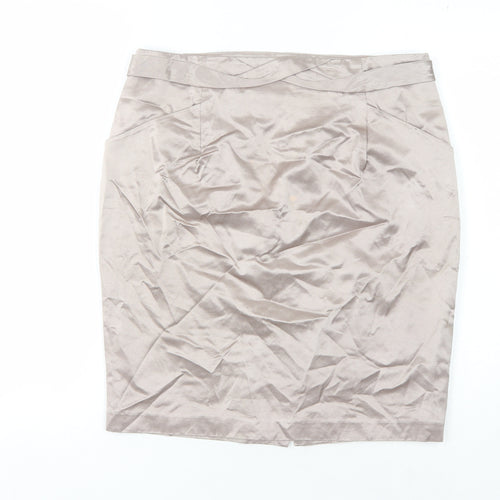 Reiss Women's Beige Pencil Skirt Size 14