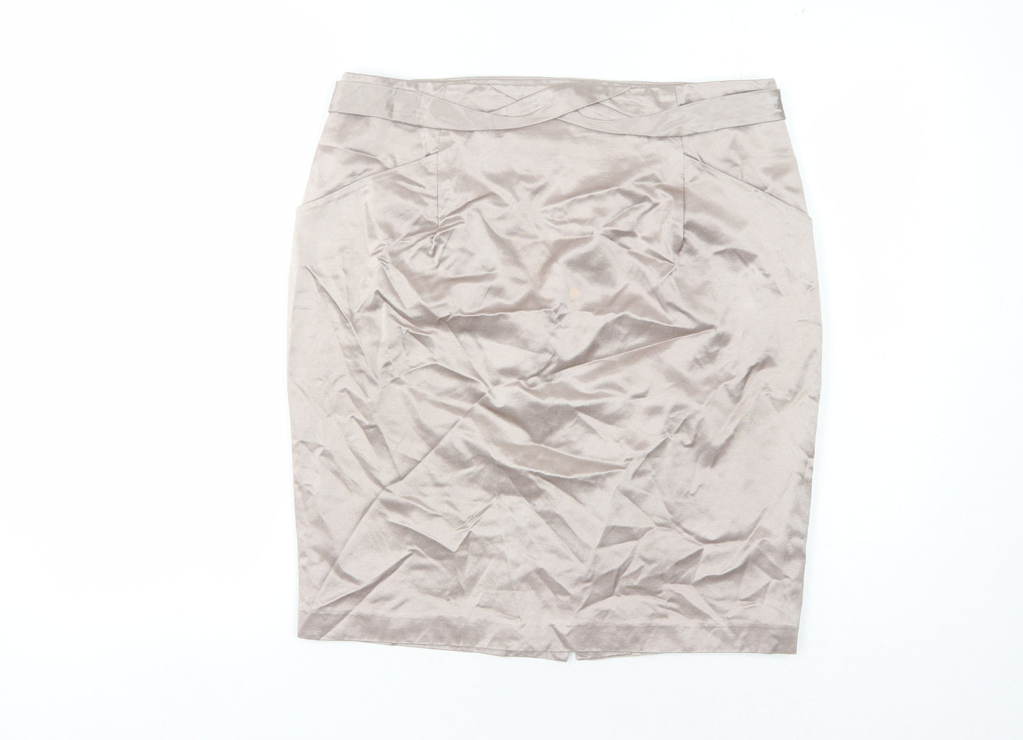 Reiss Women's Beige Pencil Skirt Size 14
