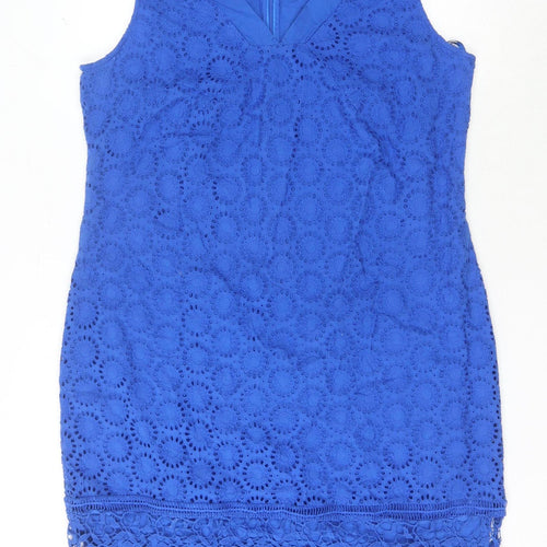 Roman Women's Blue Sleeveless Shift Dress