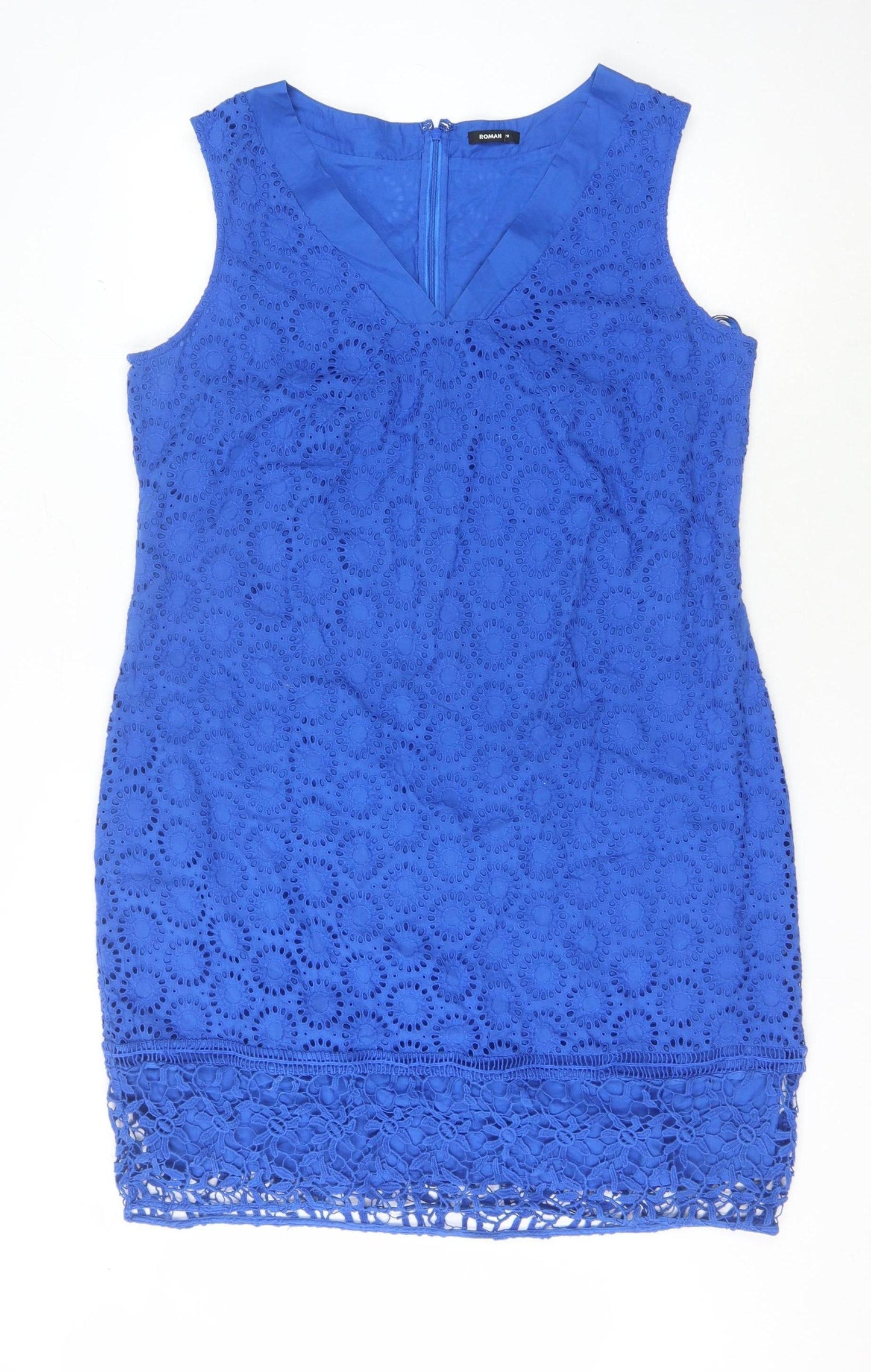 Roman Women's Blue Sleeveless Shift Dress