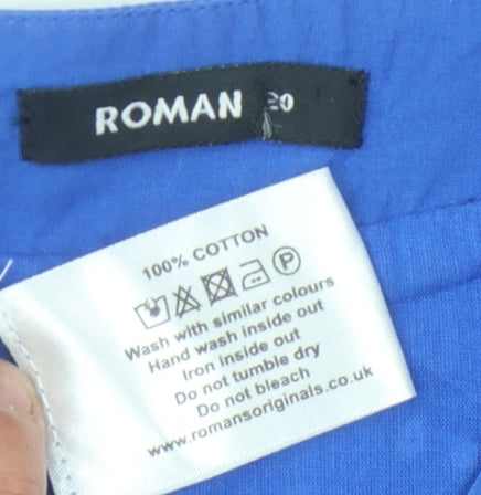 Roman Women's Blue Sleeveless Shift Dress