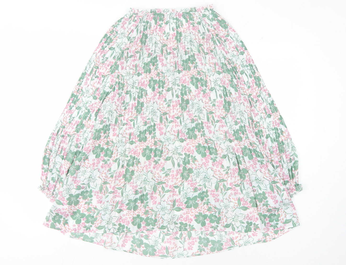 Klass Women's Floral Blouse Ivory/Green/Pink Size 18