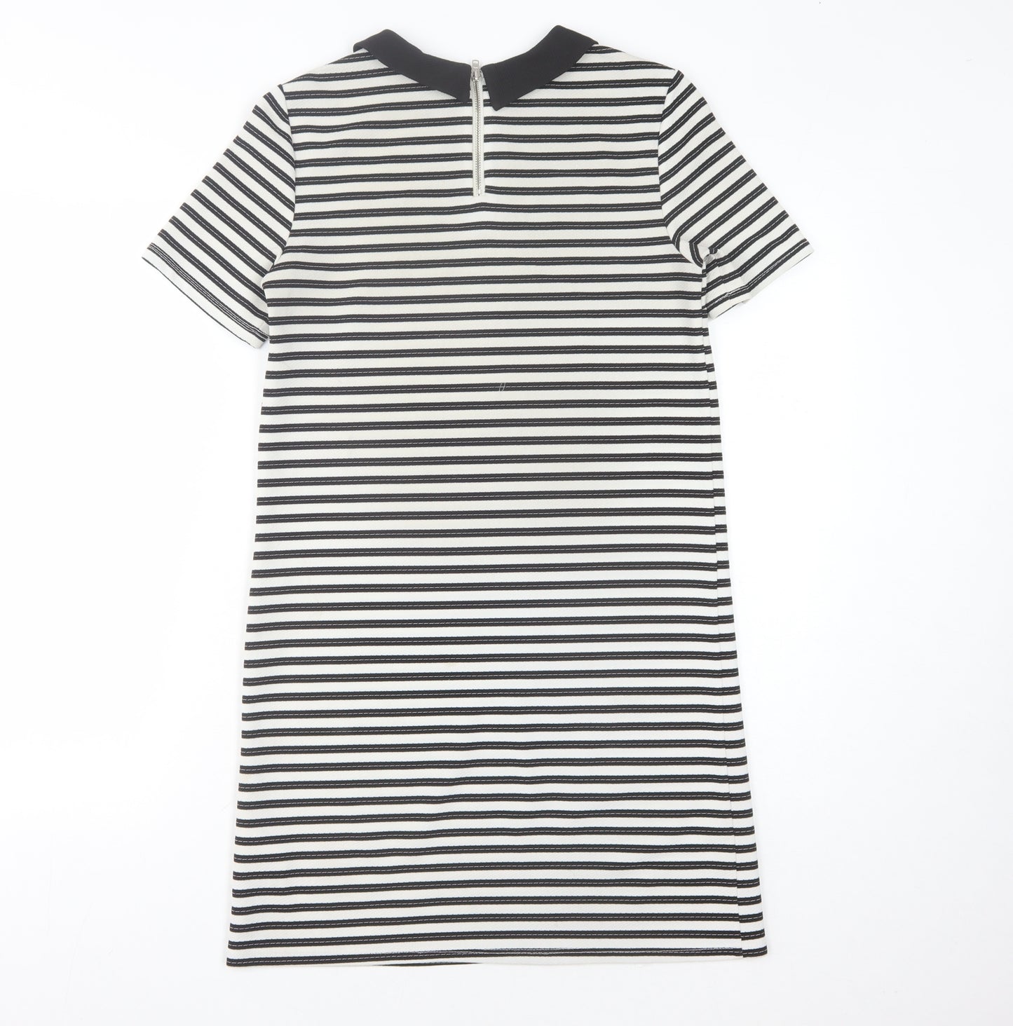 Warehouse Women's Black Striped Shift Dress Size 8