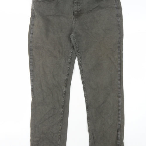 Jigsaw Women's Grey Cropped Jeans, Size L, Machine Washable