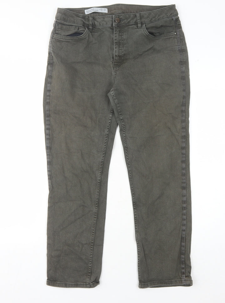 Jigsaw Women's Grey Cropped Jeans, Size L, Machine Washable
