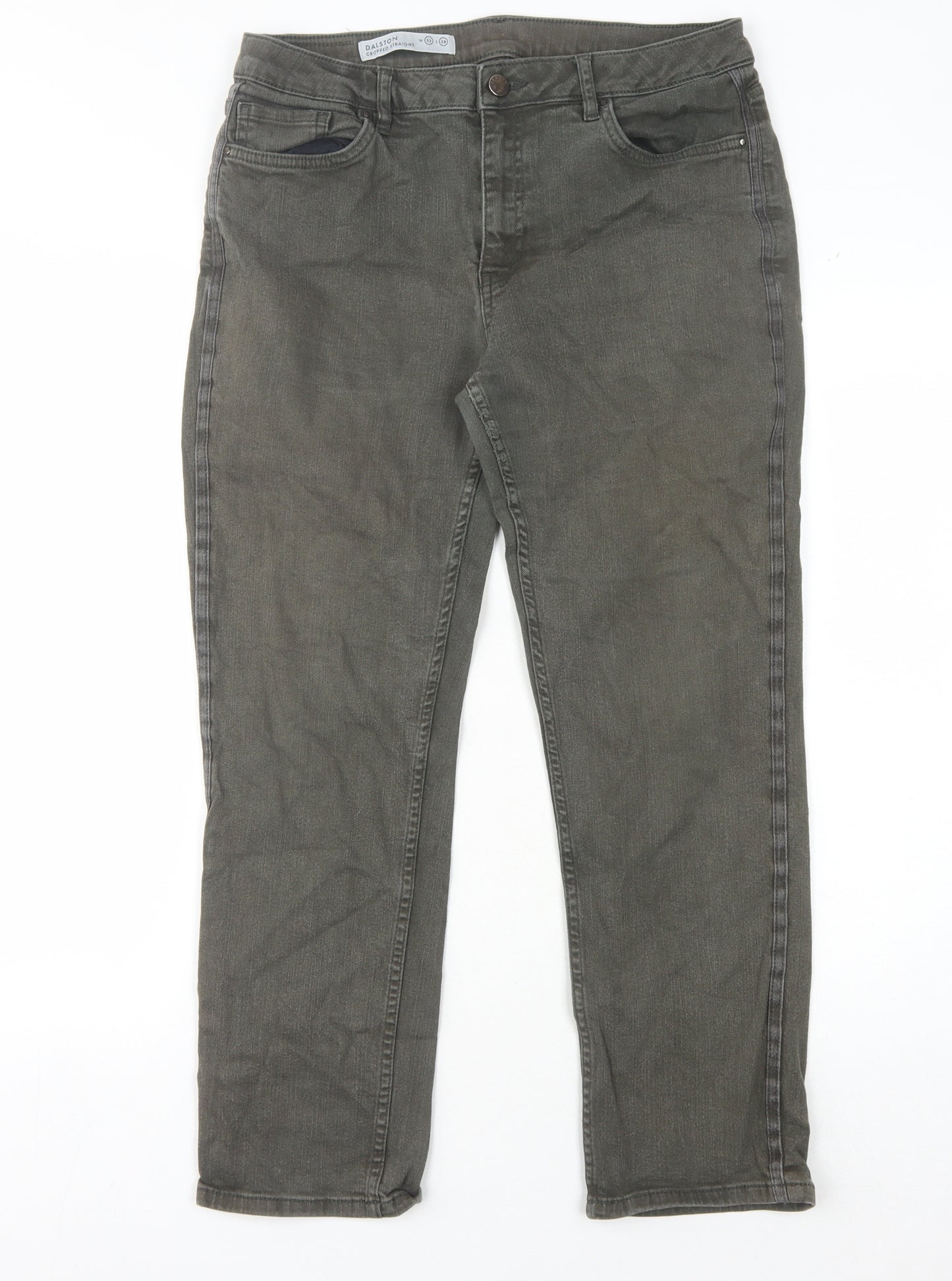 Jigsaw Women's Grey Cropped Jeans, Size L, Machine Washable