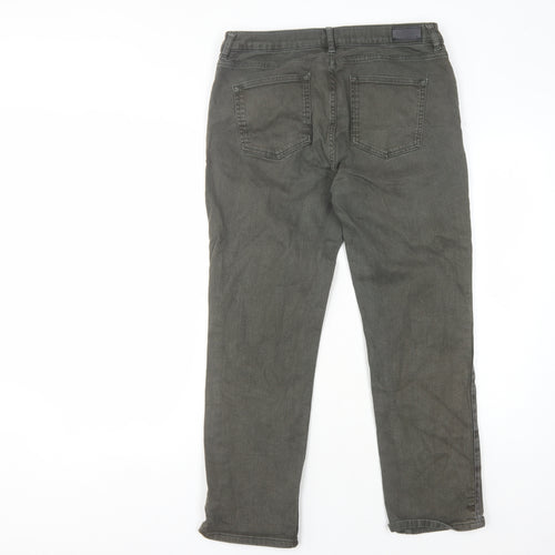 Jigsaw Women's Grey Cropped Jeans, Size L, Machine Washable
