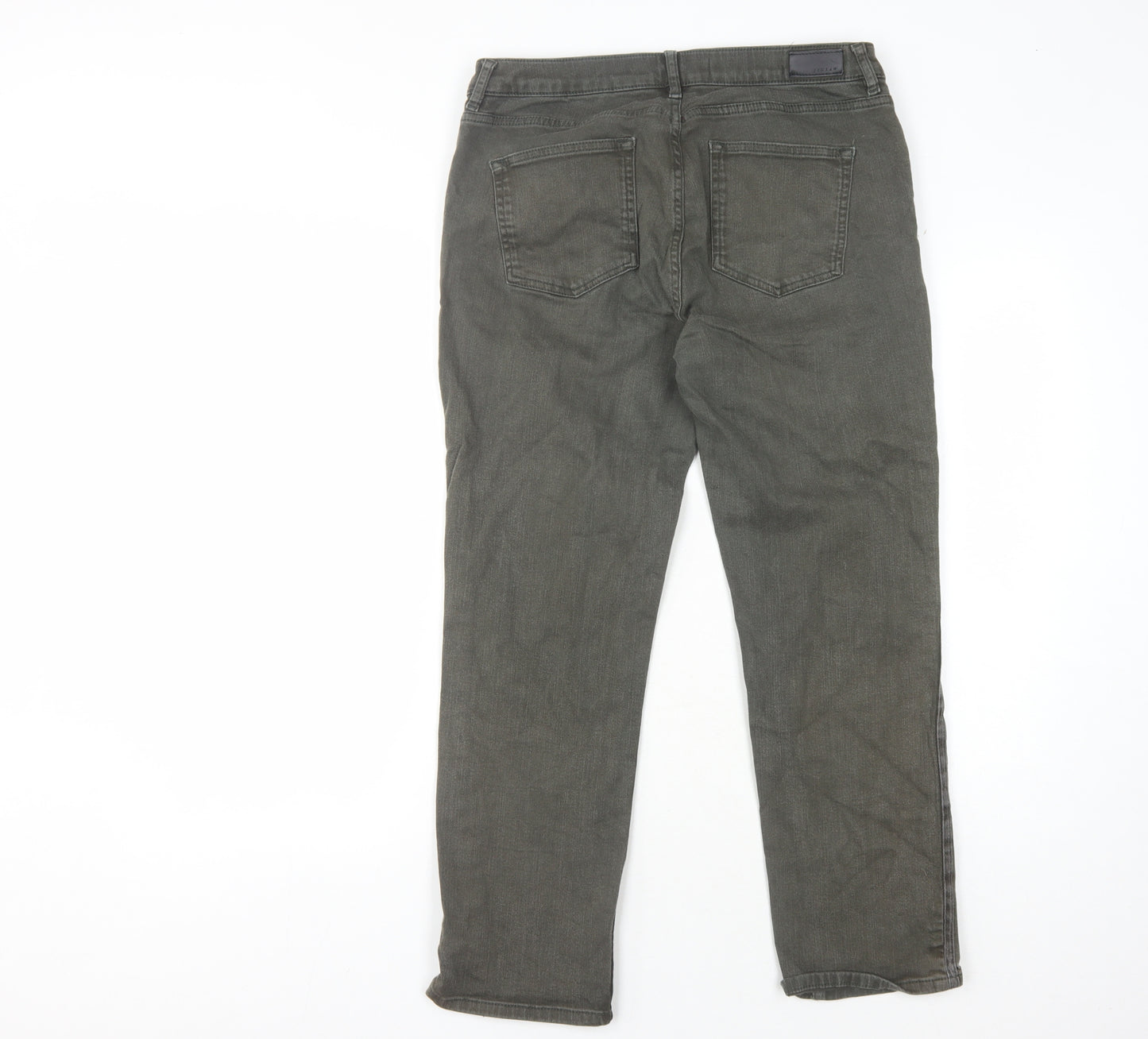 Jigsaw Women's Grey Cropped Jeans, Size L, Machine Washable