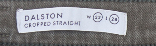 Jigsaw Women's Grey Cropped Jeans, Size L, Machine Washable