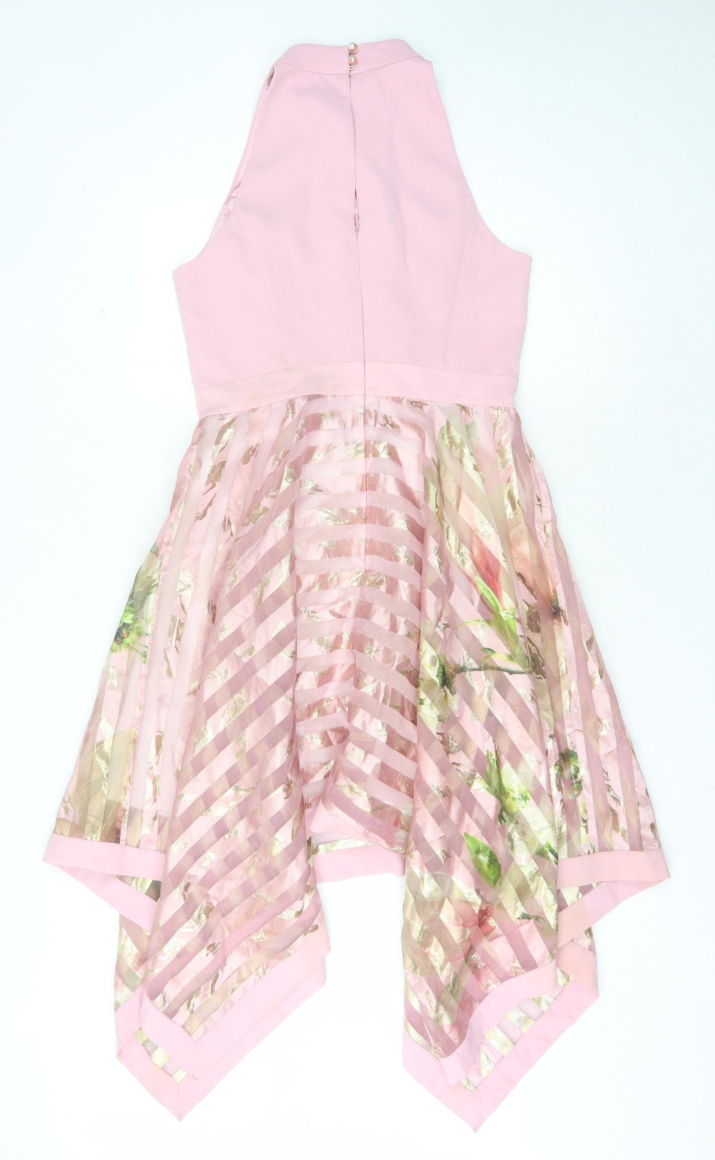 Ted Baker Women Pink A-Line Dress Size 6 Asymmetric