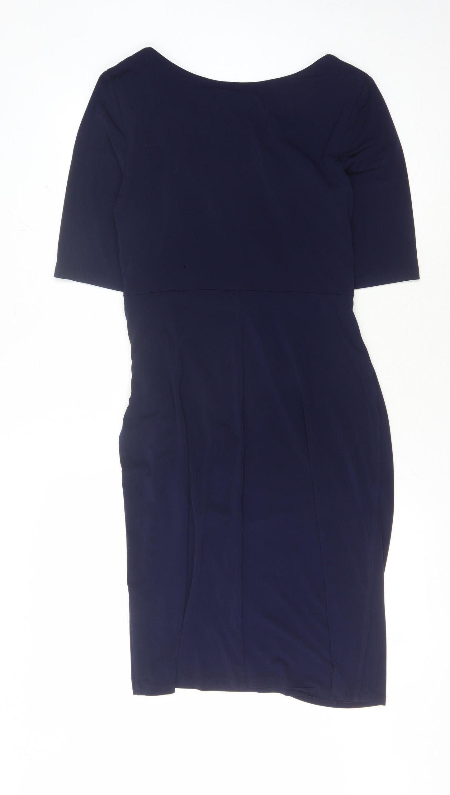 Connected Apparel Women's Blue Sheath Dress, Size 8