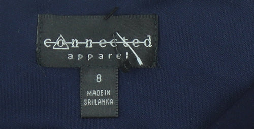 Connected Apparel Women's Blue Sheath Dress, Size 8
