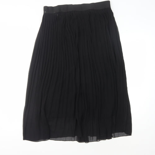 Cotswold Collections Black Pleated Midi Skirt, Size 12
