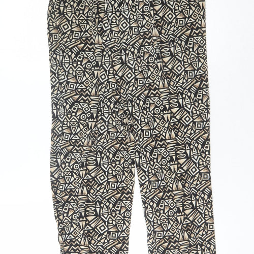 Wallis Women's Geometric Trousers, Size 10, Black