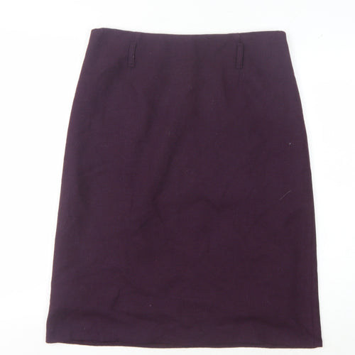 East Women's Purple Pencil Skirt, Size 10, Wool Blend