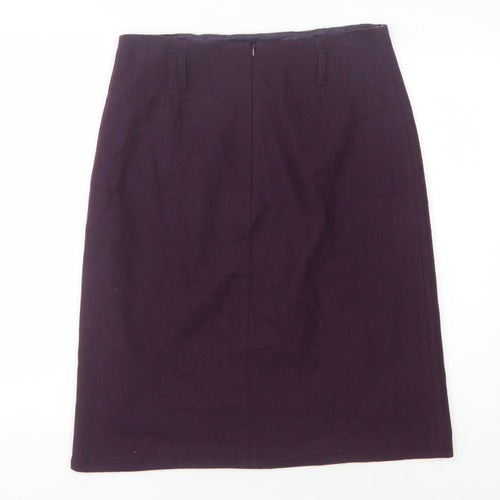 East Women's Purple Pencil Skirt, Size 10, Wool Blend
