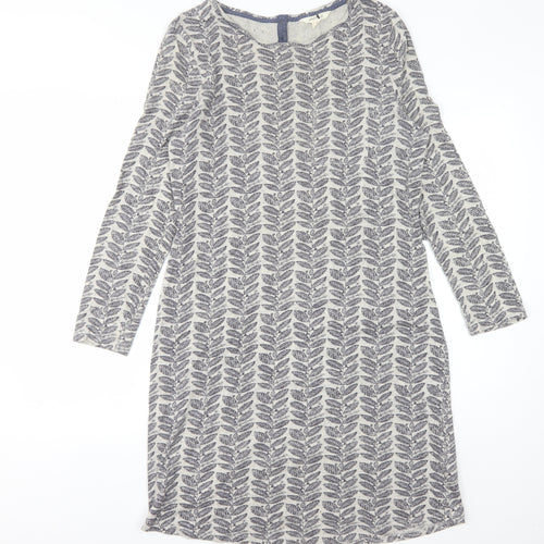 White Stuff Women's Ivory Geometric Shift Dress 10