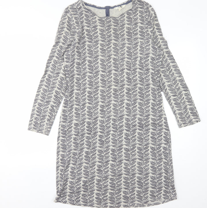 White Stuff Women's Ivory Geometric Shift Dress 10