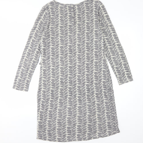 White Stuff Women's Ivory Geometric Shift Dress 10