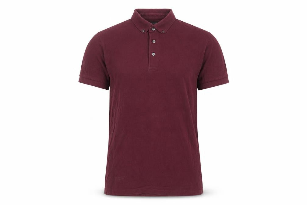 Front view of French Connection Men's Red Polo, M Regular Fit