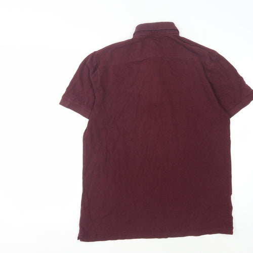 French Connection Men's Red Polo, M Regular Fit