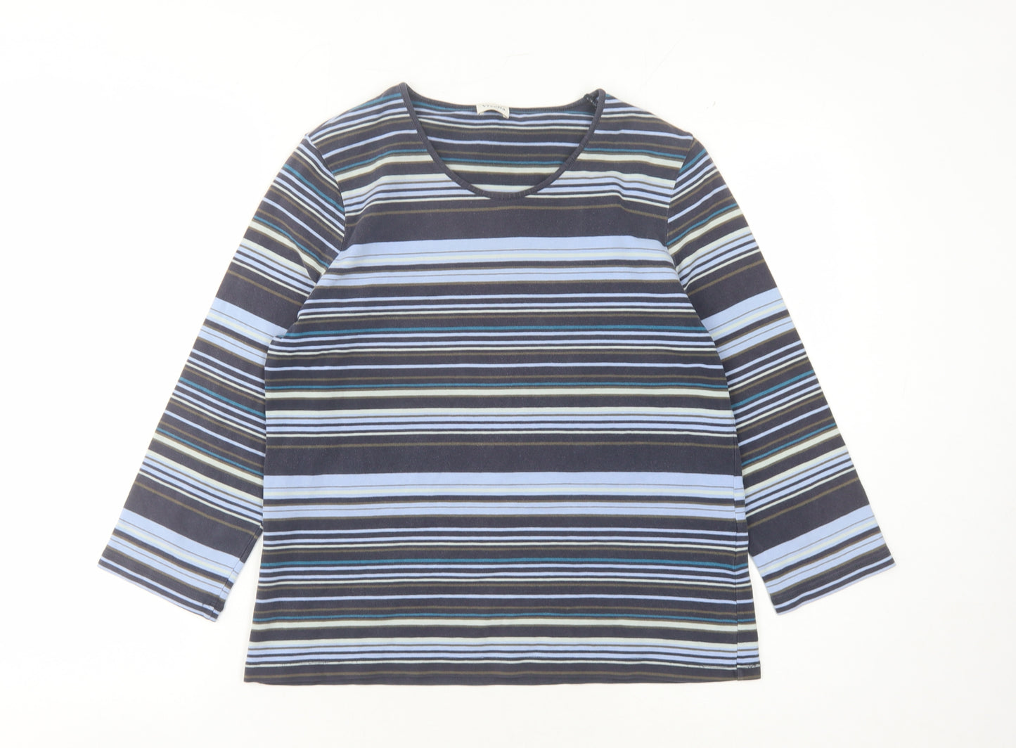 Viyella Women’s Multicoloured Large Striped T-Shirt
