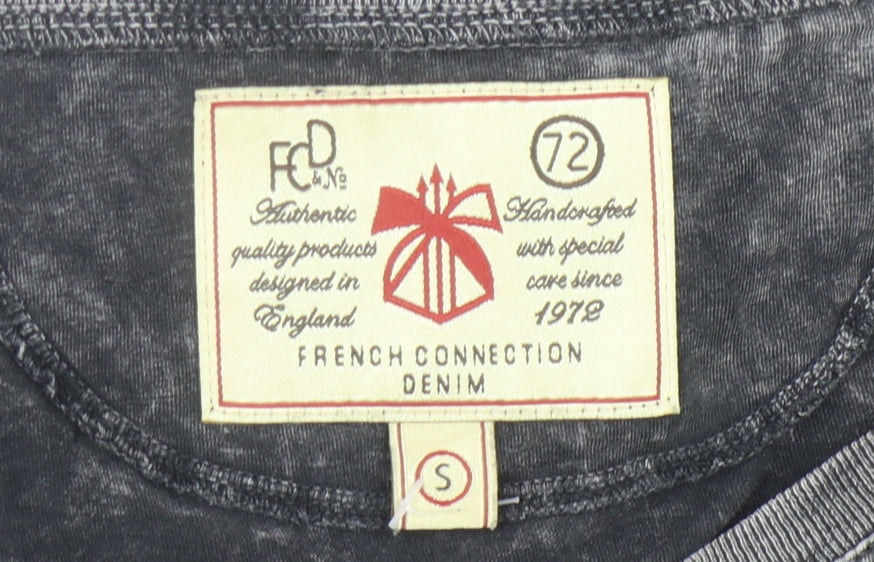 French Connection Women's Black S Cotton T-Shirt