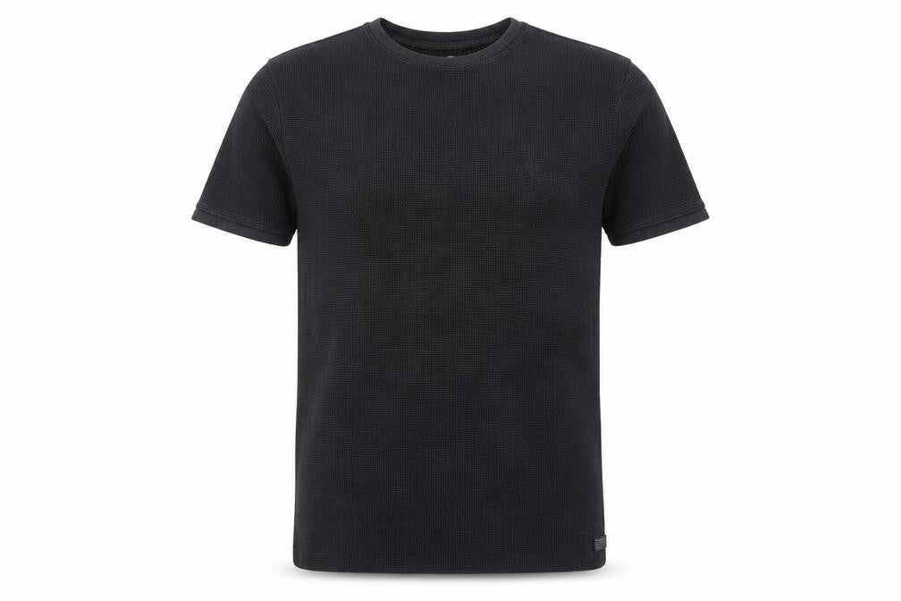 Front view of Firetrap Men's Black M Crew Neck T-Shirt Cotton Solid
