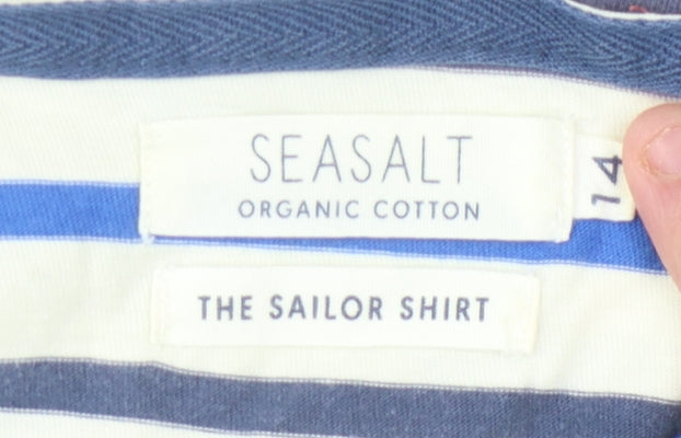 Seasalt Women's Striped Sailor Jersey Top Size 14