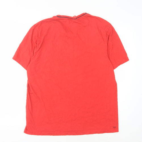 Slazenger Men's Red V-Neck T-Shirt - Size L