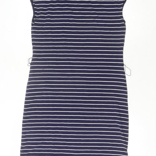 Ralph Lauren Women's Blue Striped Shift Dress Size S
