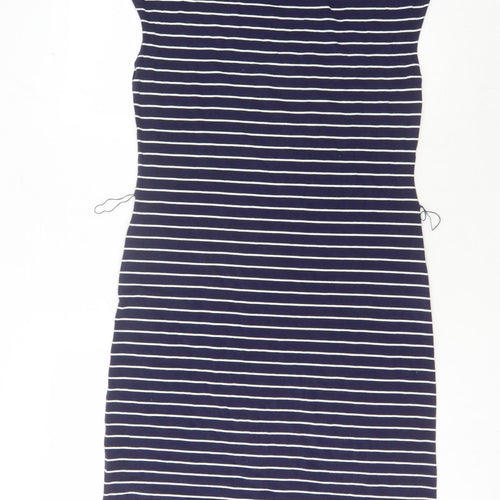 Ralph Lauren Women's Blue Striped Shift Dress Size S