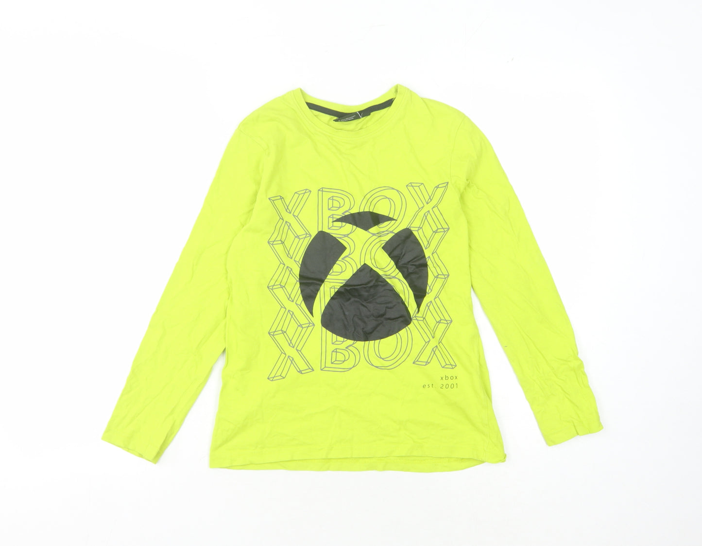 Xbox Boys Green Long Sleeve Graphic T-Shirt 9-10 Years