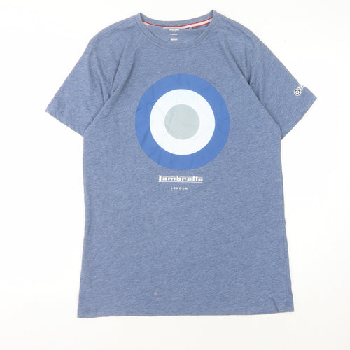 Lambretta Men's Blue Medium Graphic Print T-Shirt