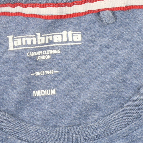 Lambretta Men's Blue Medium Graphic Print T-Shirt