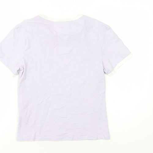 Jack Wills Women's Purple Ringer T-Shirt Size 8