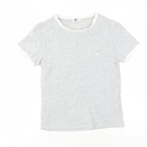 Jack Wills Women's Grey Crew Neck T-Shirt Size 4