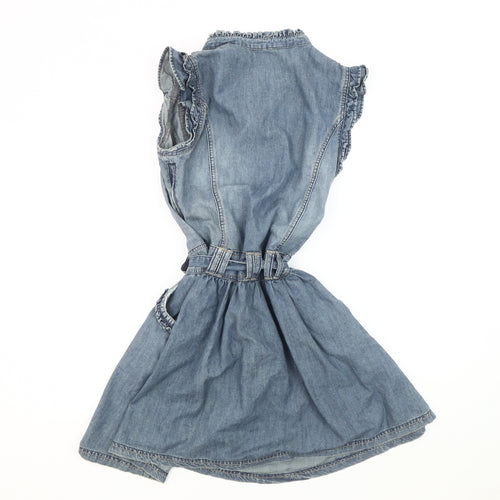 Miss Selfridge Women Blue Shirt Dress Size 10