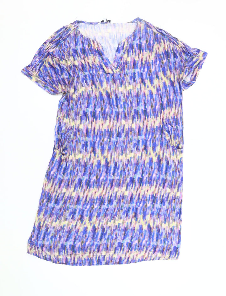 Dash Women's Multicoloured V-Neck Dress Size 12
